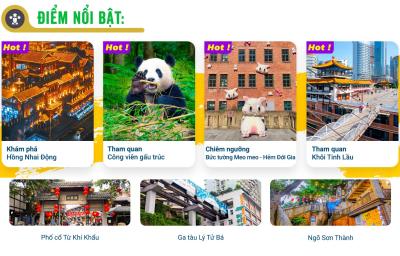 TOUR TRUNG QUỐC NO SHOP: TRÙNG KHÁNH MONO (5 Ngày 4 Đêm)